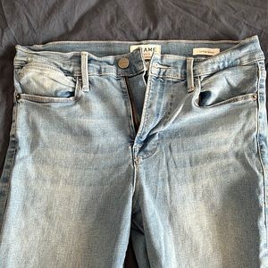 Light denim frame jeans
